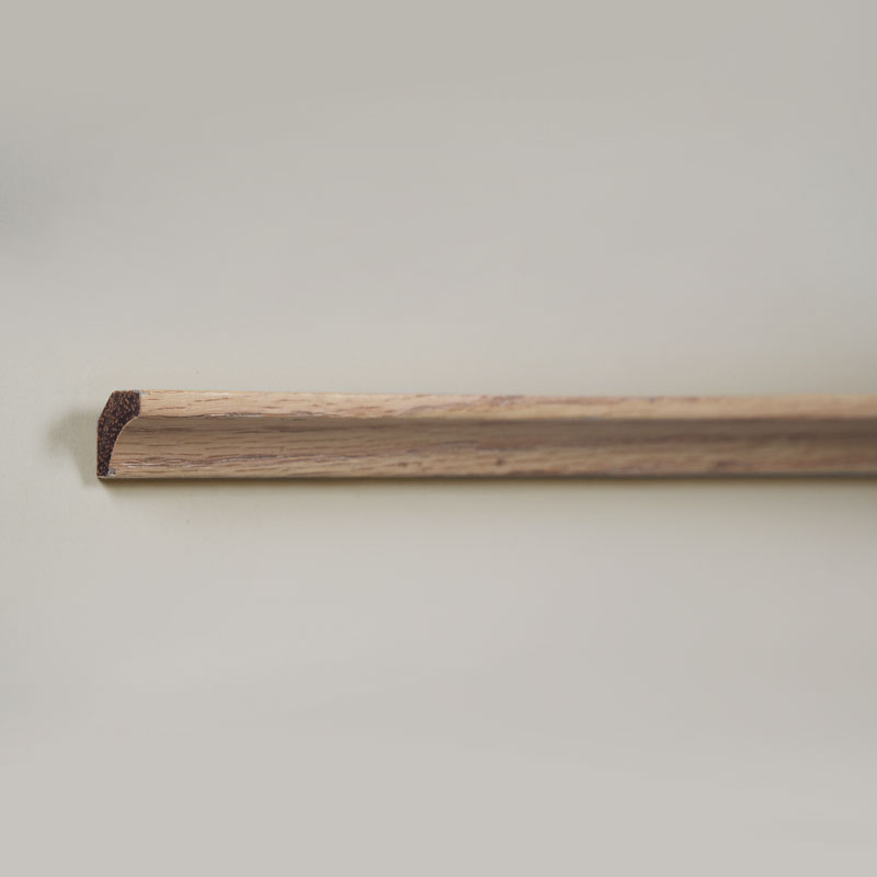 Vnútorná rohová lišta z masívneho dreva / lišta Scotia (obalená dyhou z červeného dubu + farba) - Farba dubu 3/5