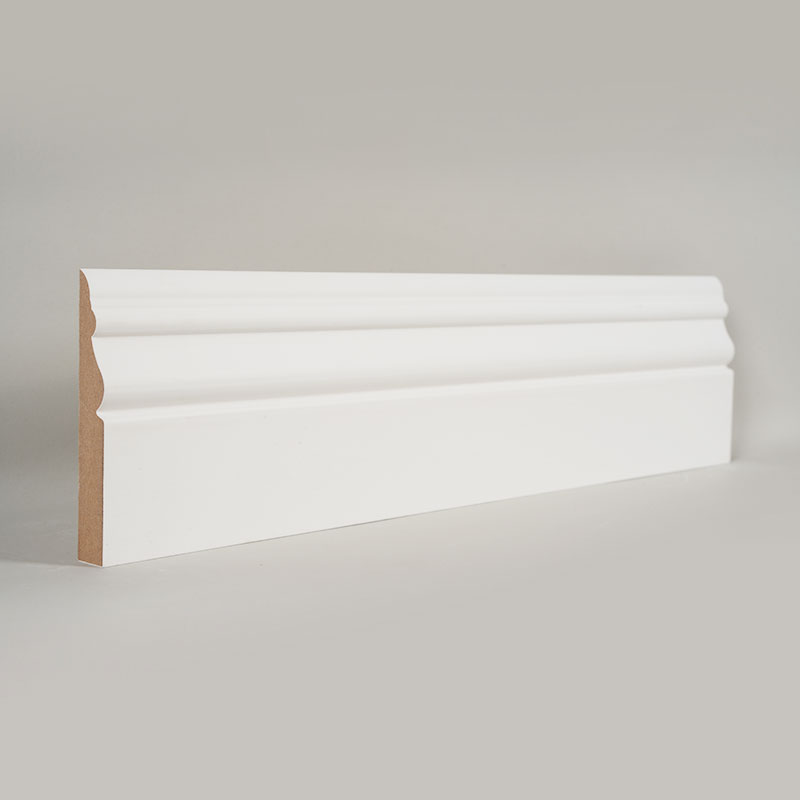 MDF soklová doska (plniaci základný náter a perleťová biela) 3/5' x 3 7/8'