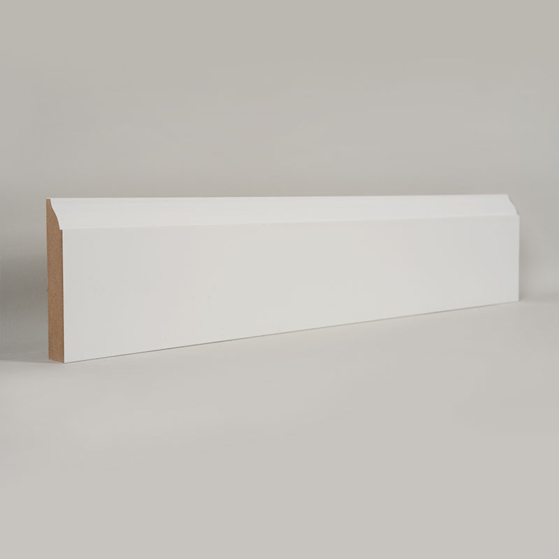 MDF soklová doska (plniaci základný náter a perleťová biela) 3/5' x 3 1/4'