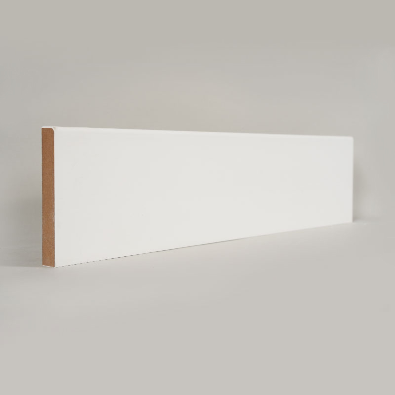 MDF soklová doska (plniaci základný náter a perleťová biela) 1/2' x 3 1/2'