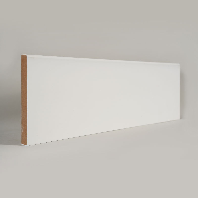MDF soklová doska (plniaci základný náter a perleťová biela) 1/2' x 4 1/2'