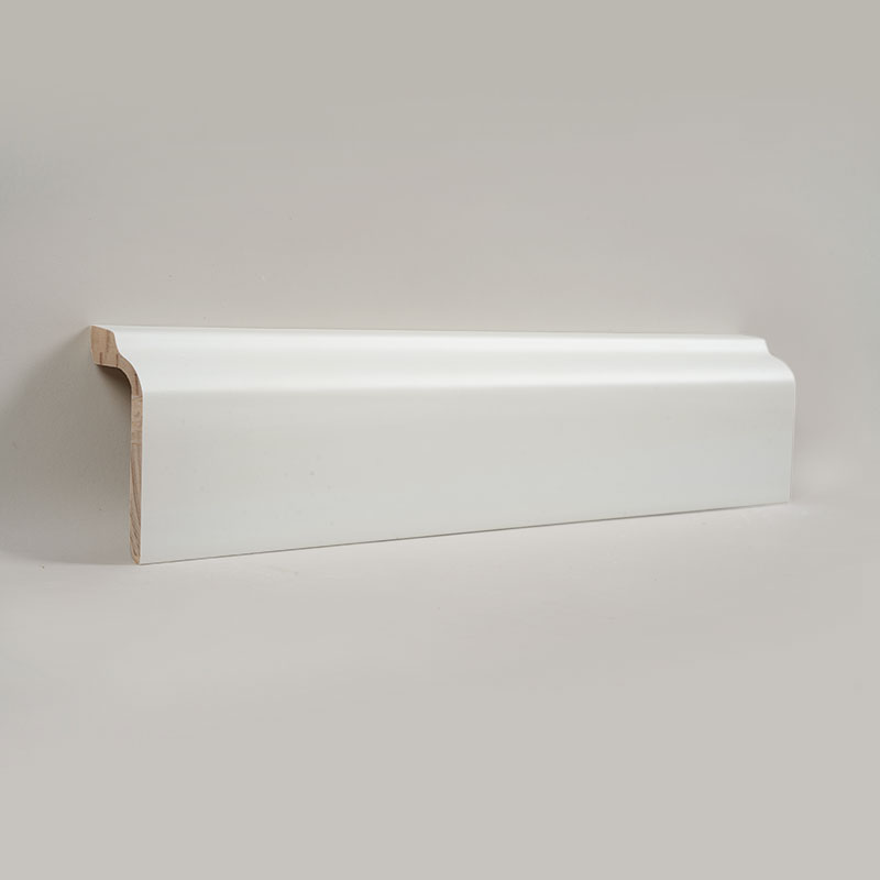 Soklová doska z borovicového dreva (plniaci základ + farba) – biela 1 3/5' x 3 5/9'
