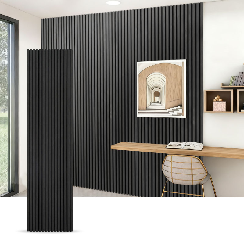 Stena s mriežkou/akustický stenový panel (jednostranne obalené PVC) – drevo-zrnité / kamenné / jednofarebné 2400/2700 mm x 600 mm