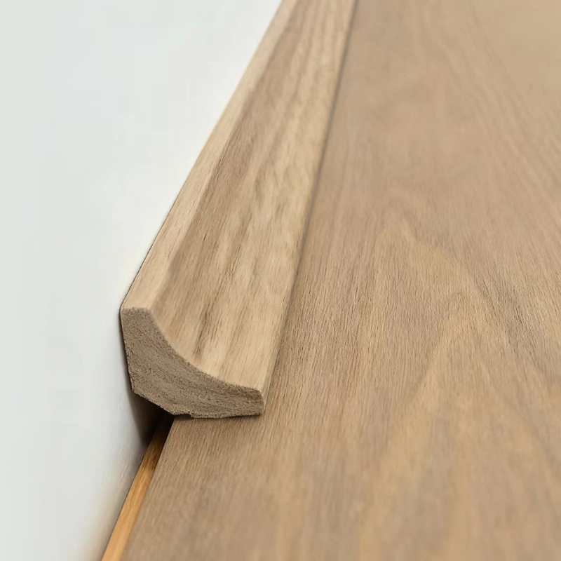 Vnútorná rohová lišta z masívneho dreva / lišta Scotia (obalená dyhou z červeného dubu + farba) - Farba dubu 3/5' x 3/5'