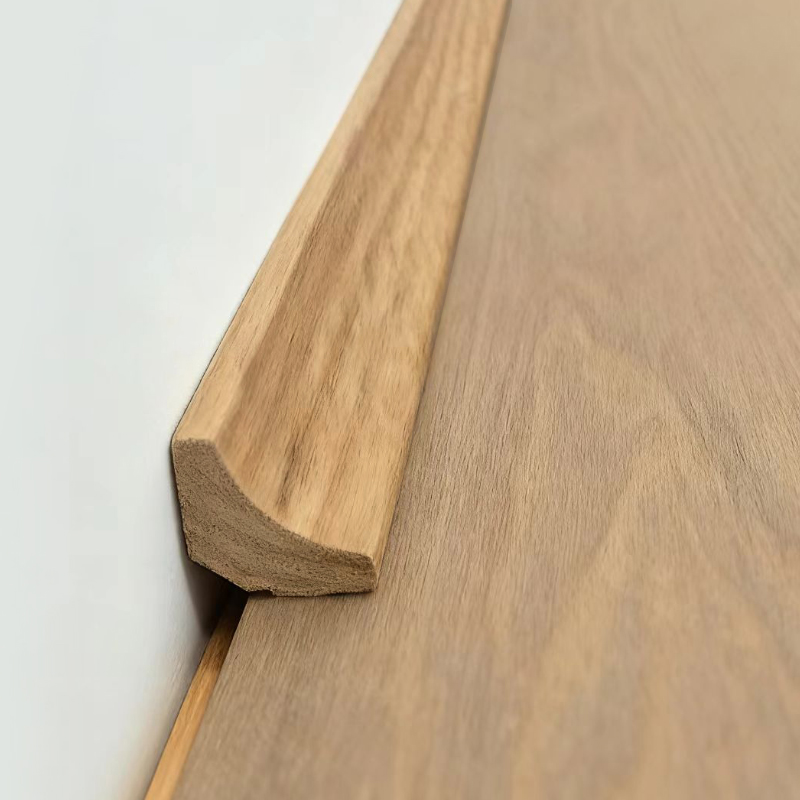 Vnútorná rohová lišta z masívneho dreva / lišta Scotia (obalená dyhou z červeného dubu + farba) - Farba dubu 7/8' x 7/8'