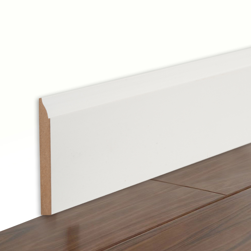 MDF soklová doska (plniaci základný náter a perleťová biela) 3/5' x 3 1/4'